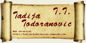 Tadija Todoranović vizit kartica